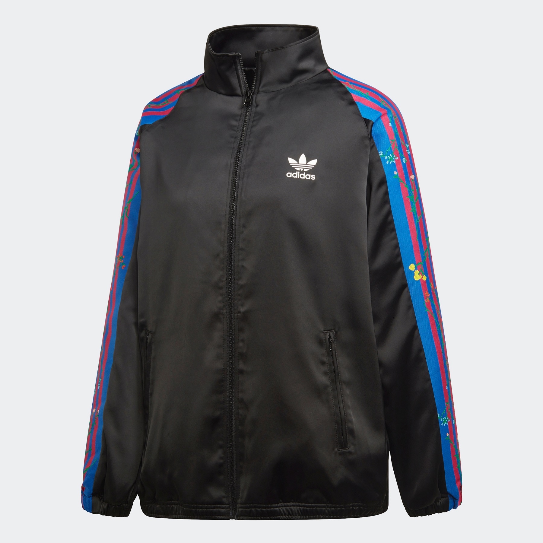 Adidas Originals Womens Track Top FL0023 Flower Farm Black Jacket