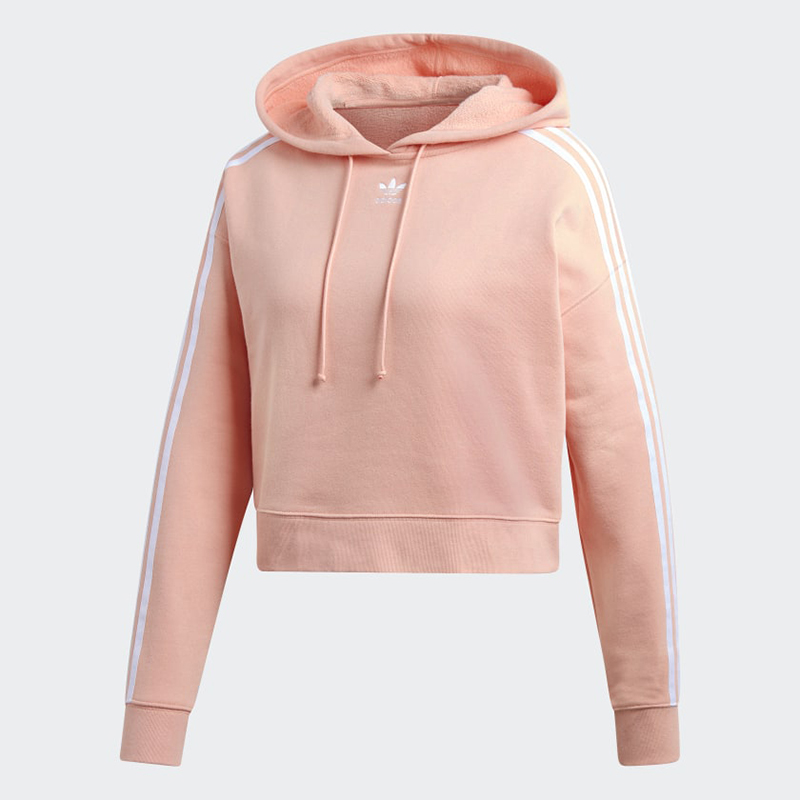 Adidas Womens Cropped Hoodie Pink DX2161 Mikina Cropped Pink Hoody