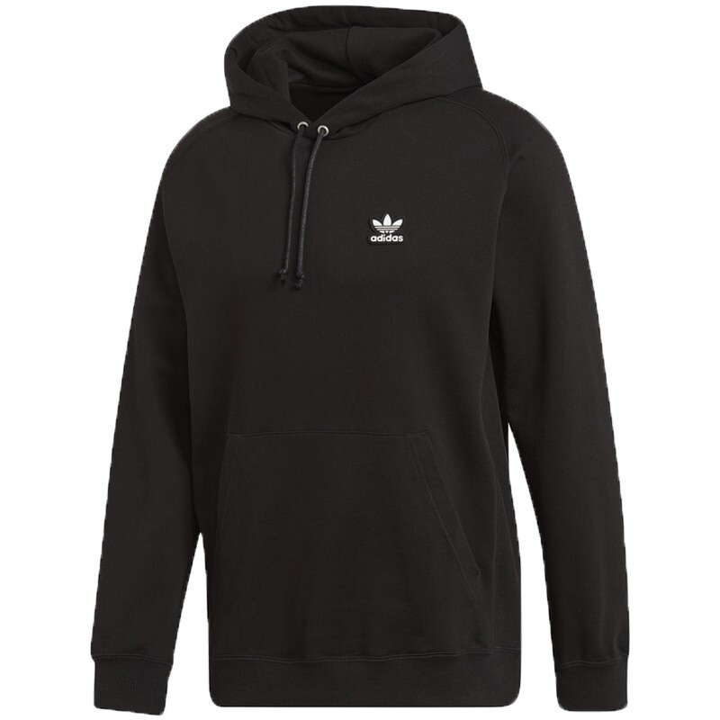 Adidas Official Clover Pullover Hoody DX4212 Black Mens Hoodie