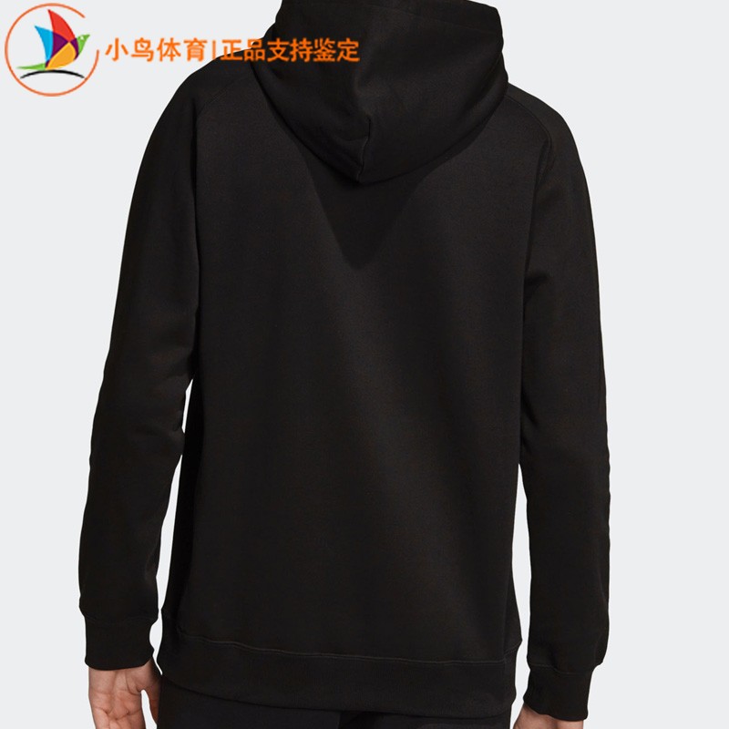 Adidas Official Clover Pullover Hoody DX4212 Black Mens Hoodie