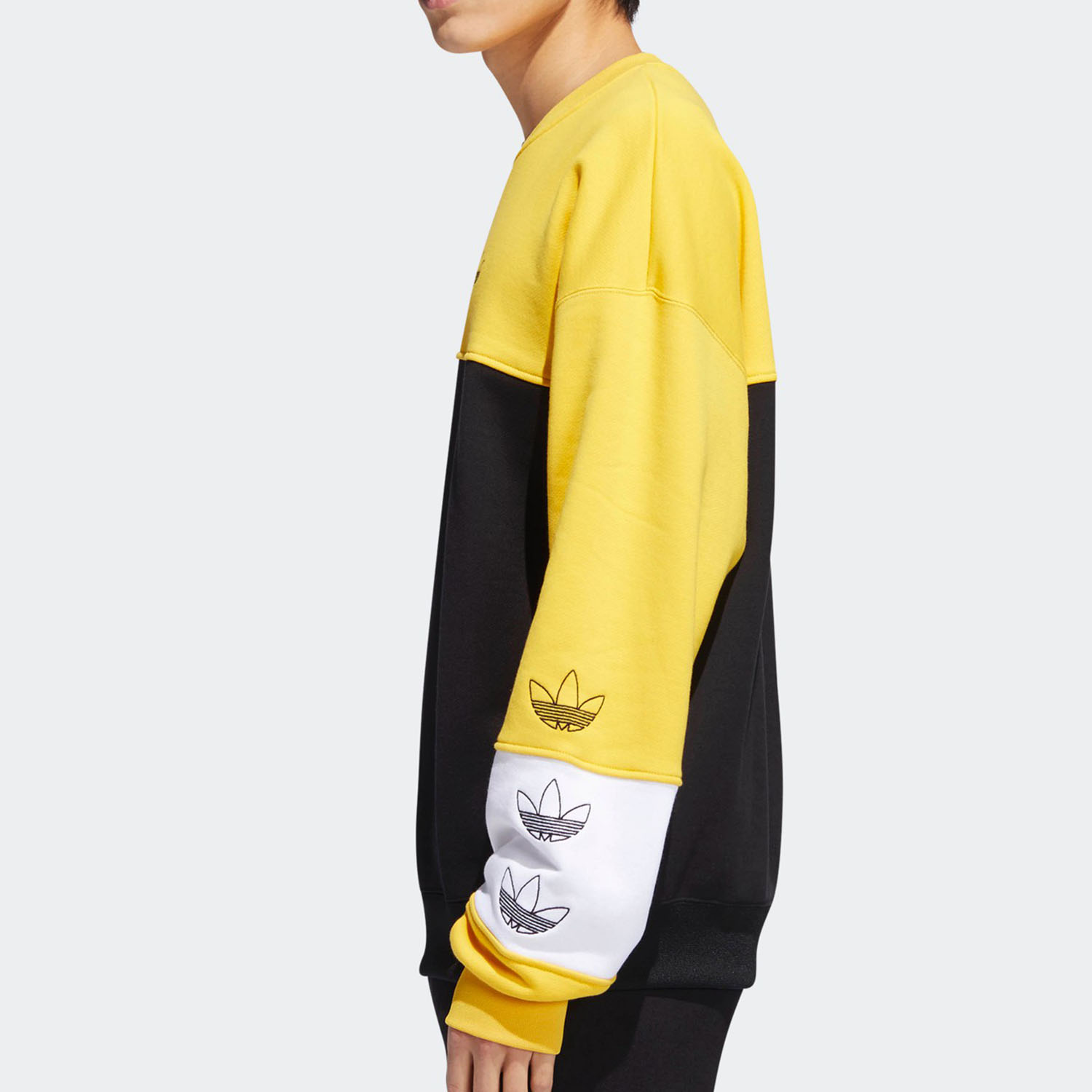 Adidas originals Rivalry Crew Casual Sweatshirt Men Yellow DZ9137 Shirt