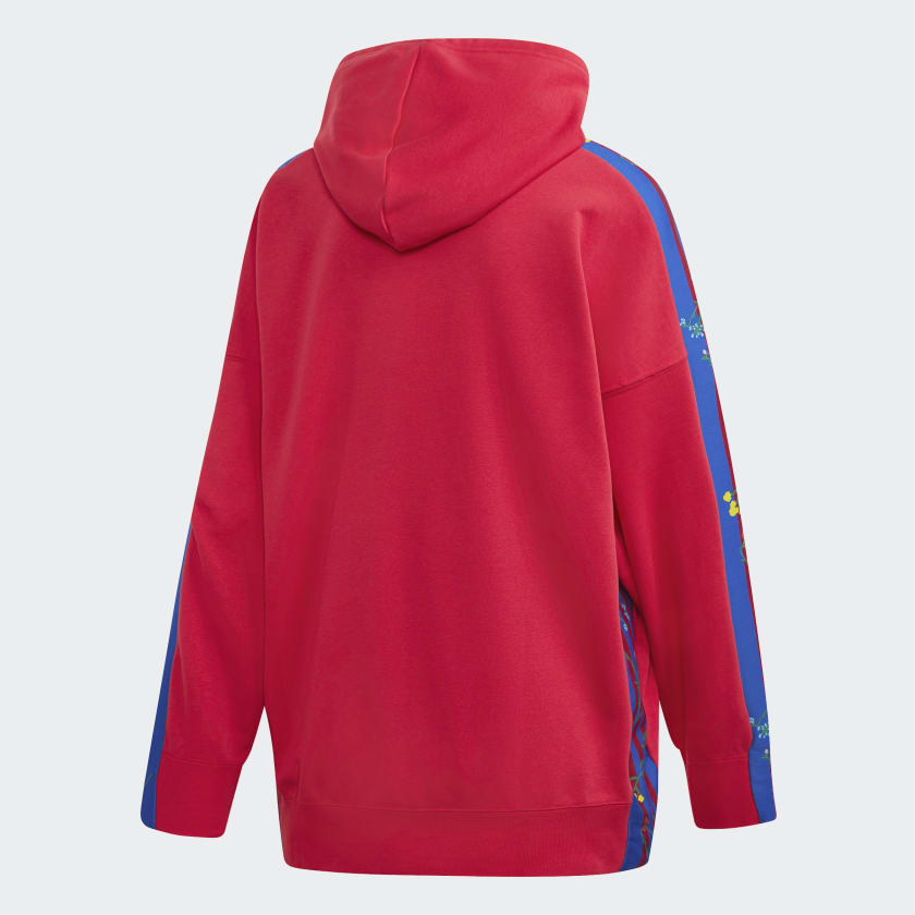 Adidas Floral Hoodie ED4768 Fuchsia Sweatshirt Hoody