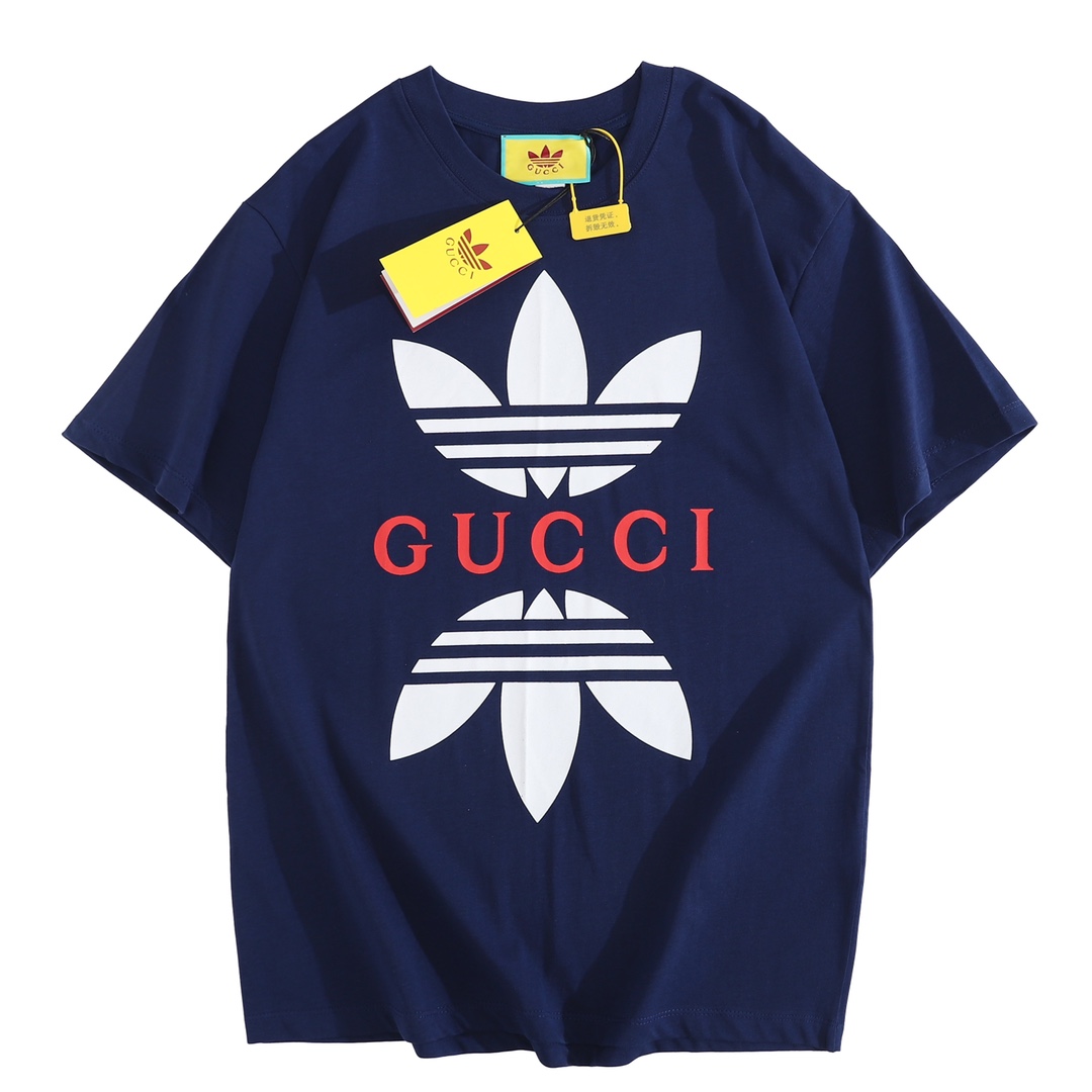 Adidas X Gucci Collaboration 2023 Summer Tees TS00105 Two Color Tees