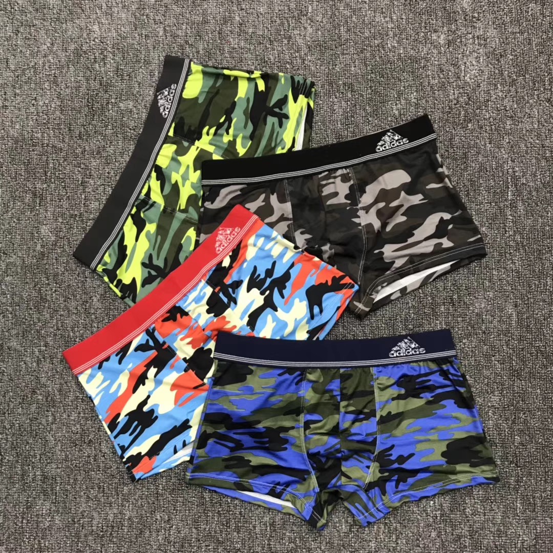 Adidas Original Men's Underwear Boxers 1 Box 4pcs Camo Underwear four Colors