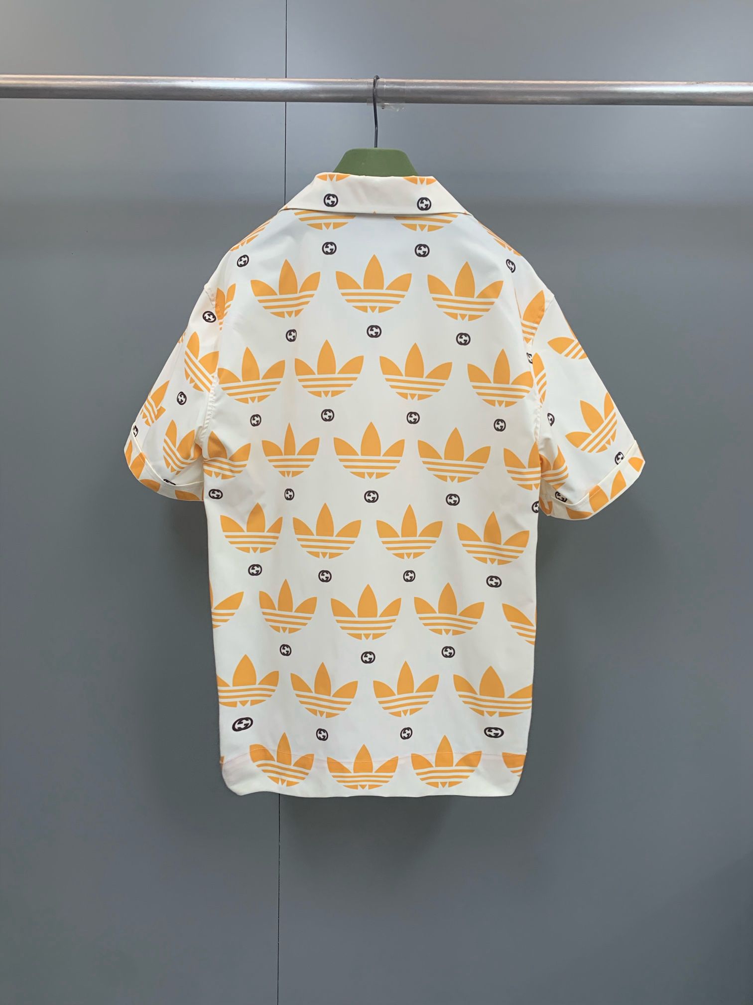 Adidas x Gucci Trefoil Collaboration Bowling Tshirt Summer Tees