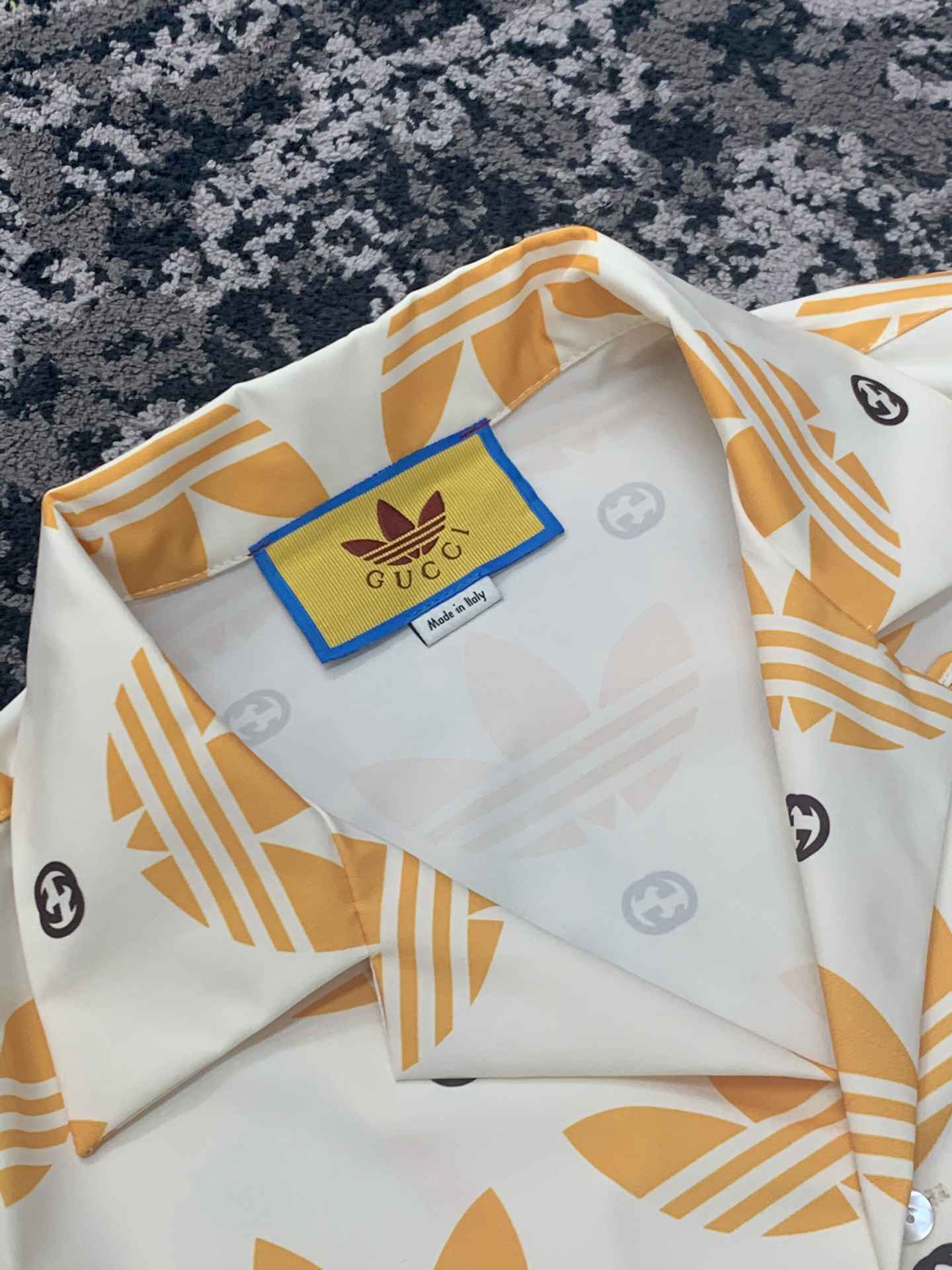 Adidas x Gucci Trefoil Collaboration Bowling Tshirt Summer Tees