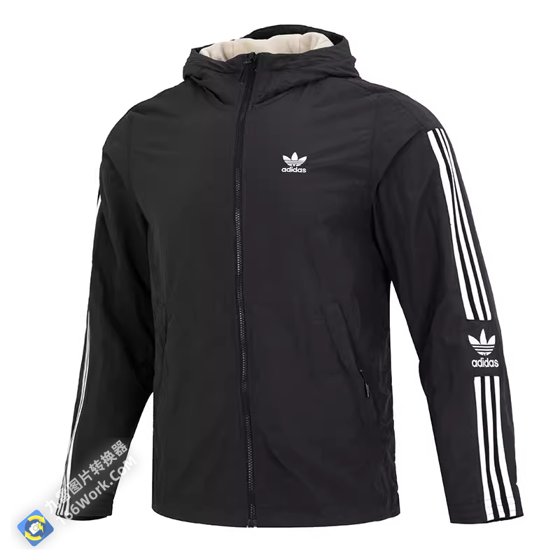Adidas Reversible Polar Fleece Jacket Black HL9186 Windbreak Coat