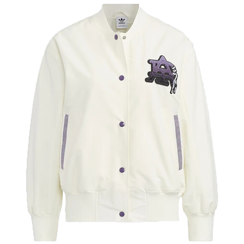 Adidas Womens Modern Collegiate Bomber Jacket HS1918 White Jacket