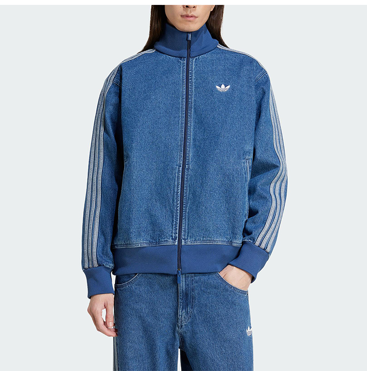 adidas Adicolor Denim Firebird Track Top JC6233 Jeans Jacket